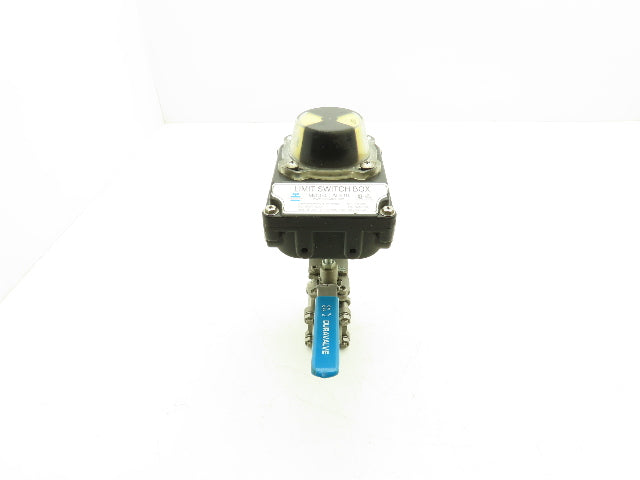 DuraValve DM340 3/4" Manual Ball Valve With Limit Switch On/Off Indicator Box