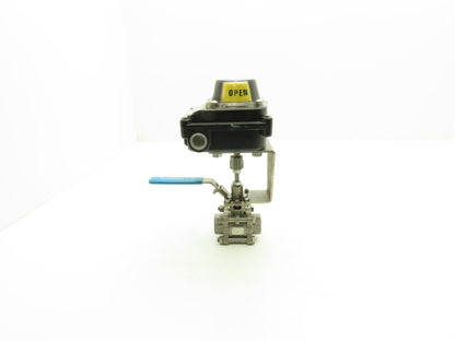 DuraValve DM340 3/4" Manual Ball Valve With Limit Switch On/Off Indicator Box