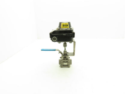 DuraValve DM340 3/4" Manual Ball Valve With Limit Switch On/Off Indicator Box