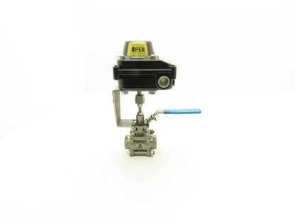 DuraValve DM340 3/4" Manual Ball Valve With Limit Switch On/Off Indicator Box