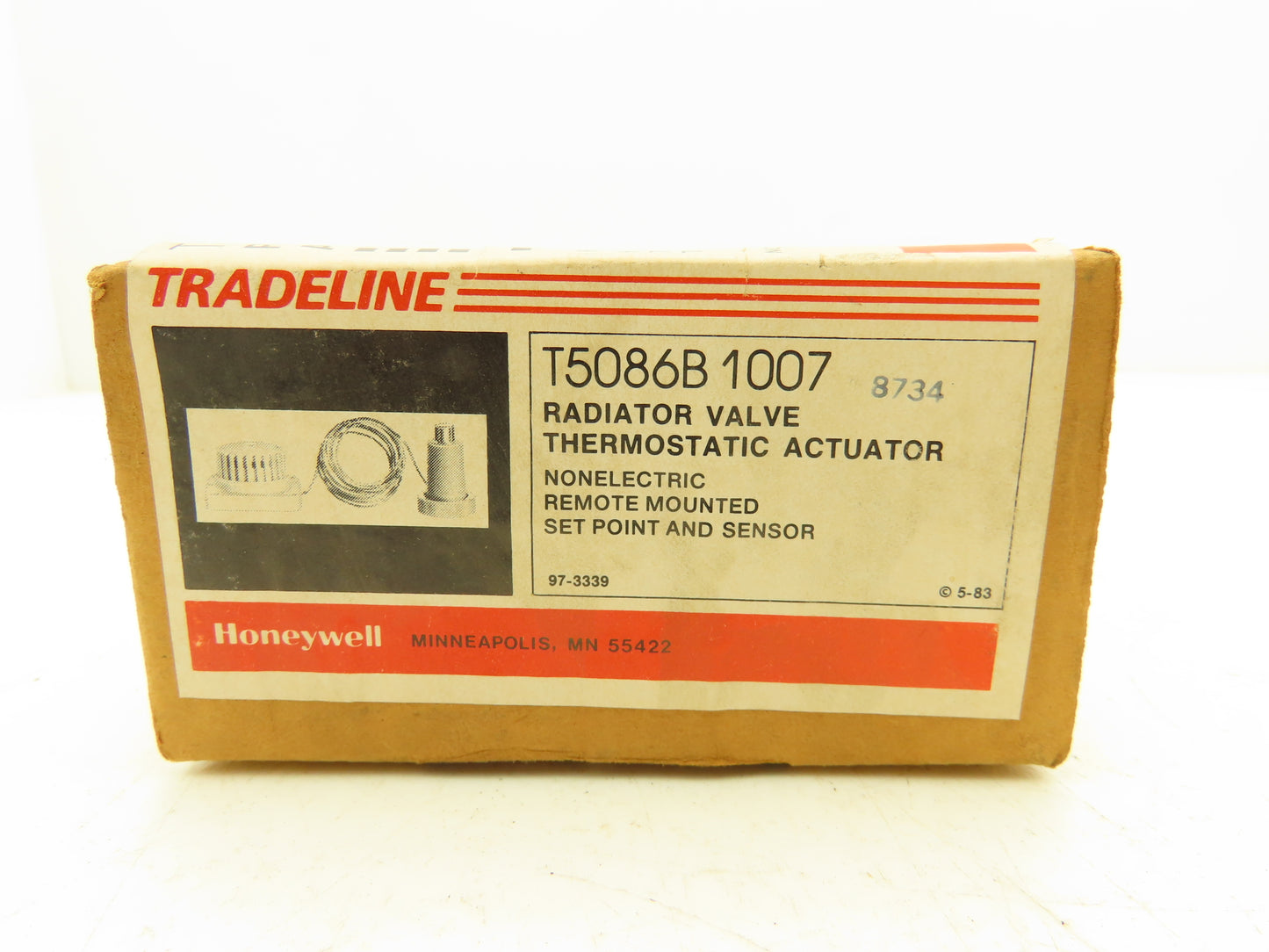 Honeywell T5086B1007 Radiator Valve Thermostatic Actuator 48-83°F V5086A