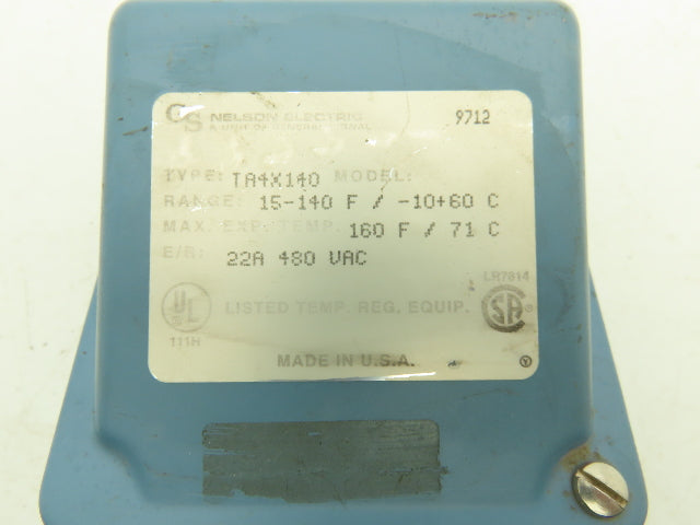 GS Nelson Electric TA4X140 Nelson Heat Trace Temperature Probe 15-140°F 22A 480V