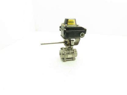 DuraValve DM340 3/4" Manual Ball Valve With Limit Switch On/Off Indicator Box