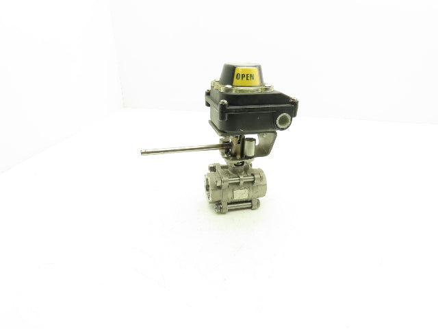 DuraValve DM340 3/4" Manual Ball Valve With Limit Switch On/Off Indicator Box