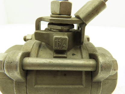 Fluid Controls 1-1/2" Socket Weld Ball Valve 3 Piece