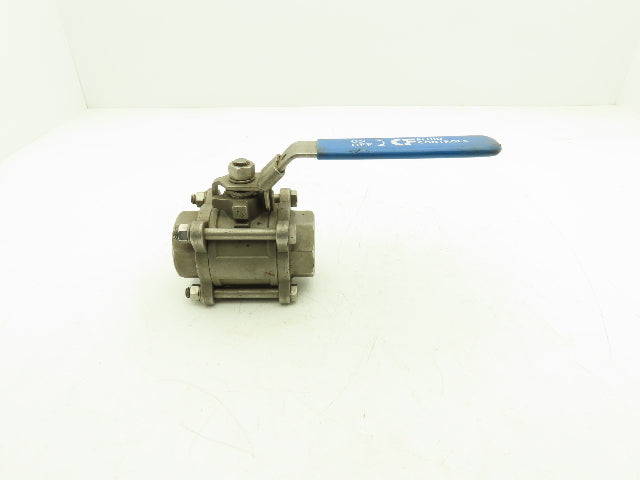 Fluid Controls 1-1/2" Socket Weld Ball Valve 3 Piece