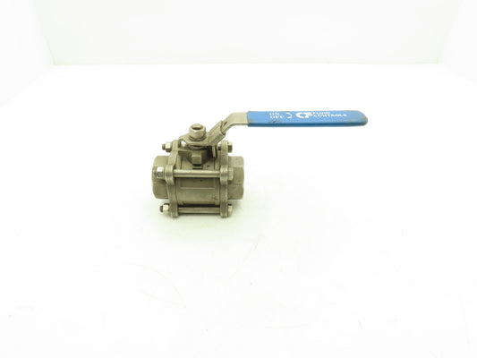 Fluid Controls 1-1/2" Socket Weld Ball Valve 3 Piece
