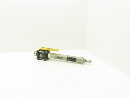 Foxboro BS806AN Poly Ball Valve Flow Chamber Sensor Tube 1.5"npt