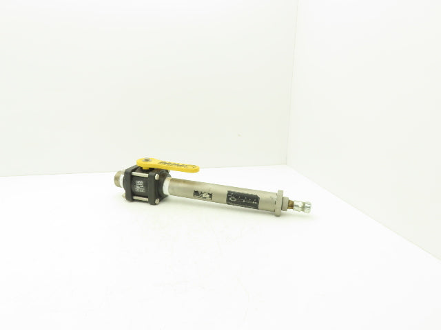 Foxboro BS806AN Poly Ball Valve Flow Chamber Sensor Tube 1.5"npt