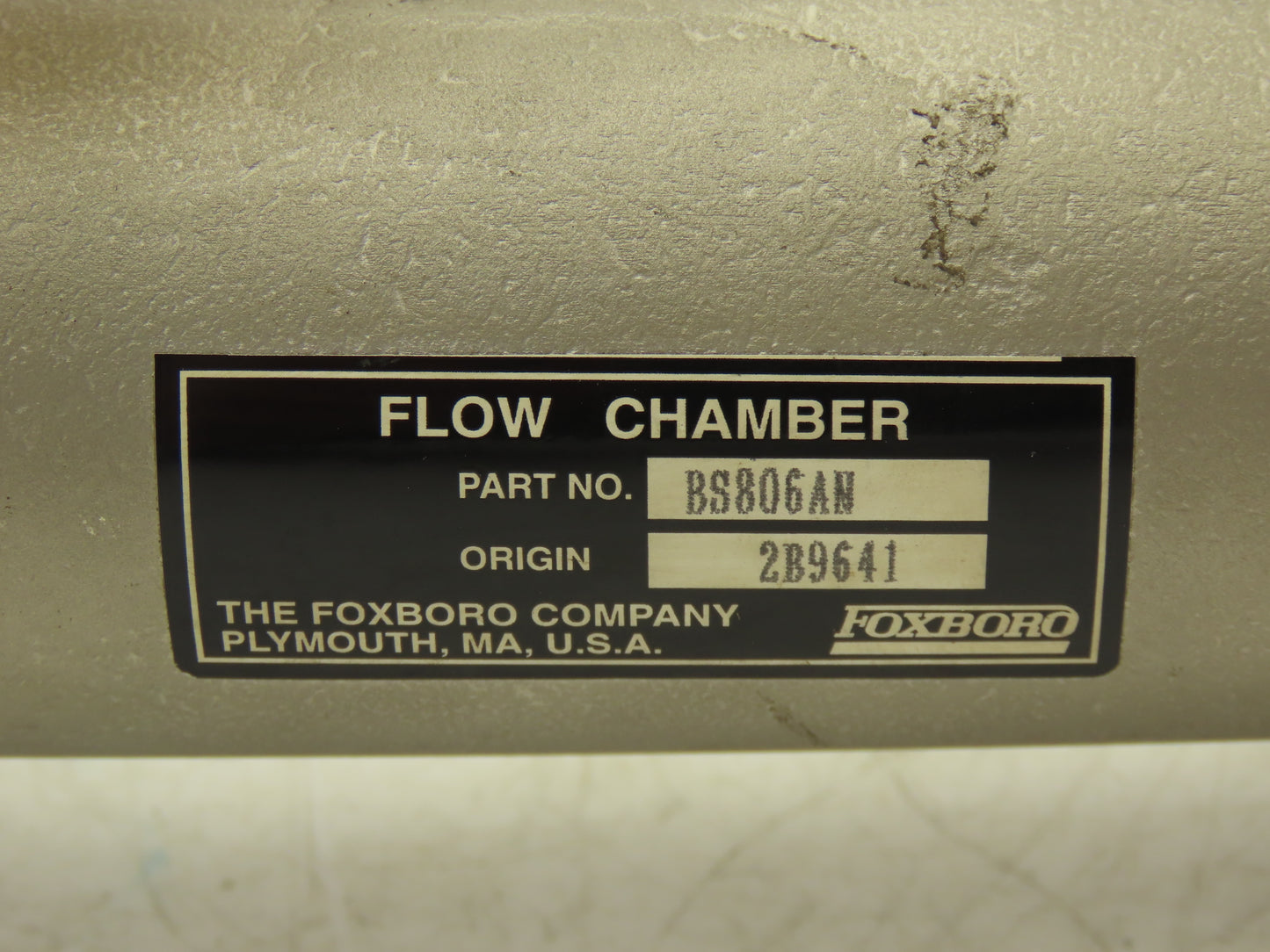 Foxboro BS806AN Poly Ball Valve Flow Chamber Sensor Tube 1.5"npt
