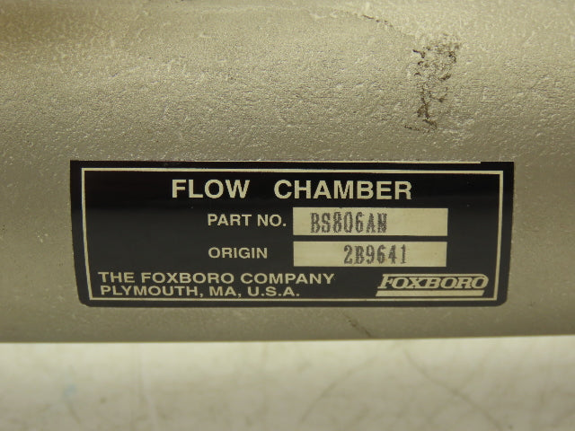 Foxboro BS806AN Poly Ball Valve Flow Chamber Sensor Tube 1.5"npt