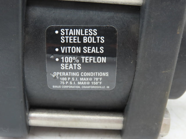 Foxboro BS806AN Poly Ball Valve Flow Chamber Sensor Tube 1.5"npt