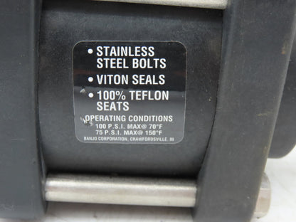 Foxboro BS806AN Poly Ball Valve Flow Chamber Sensor Tube 1.5"npt