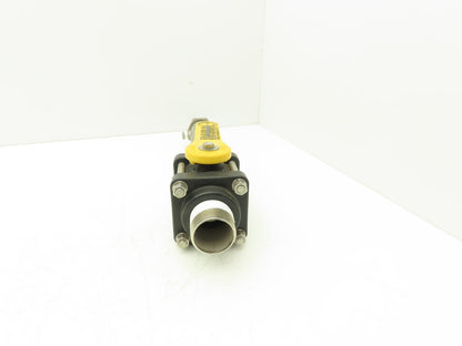 Foxboro BS806AN Poly Ball Valve Flow Chamber Sensor Tube 1.5"npt