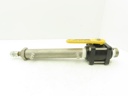 Foxboro BS806AN Poly Ball Valve Flow Chamber Sensor Tube 1.5"npt