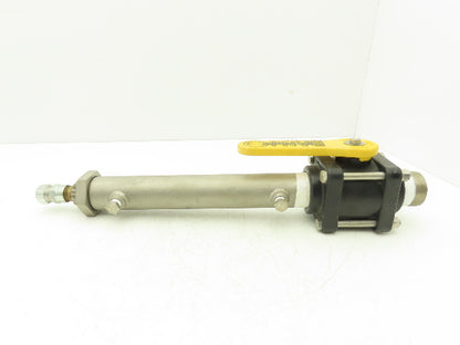 Foxboro BS806AN Poly Ball Valve Flow Chamber Sensor Tube 1.5"npt