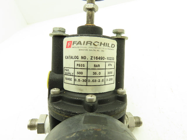 Fairchild Z16490-10233 Pressure Regulator 0.5-30 PSI Range 500 PSI Max 3/8" NPT
