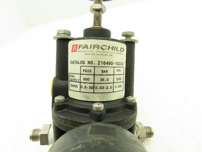 Fairchild Z16490-10233 Pressure Regulator 0.5-30 PSI Range 500 PSI Max 3/8" NPT