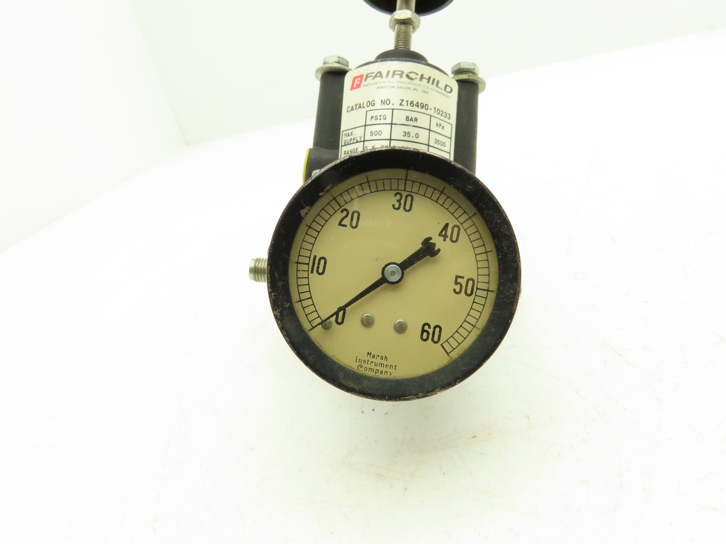 Fairchild Z16490-10233 Pressure Regulator 0.5-30 PSI Range 500 PSI Max 3/8" NPT