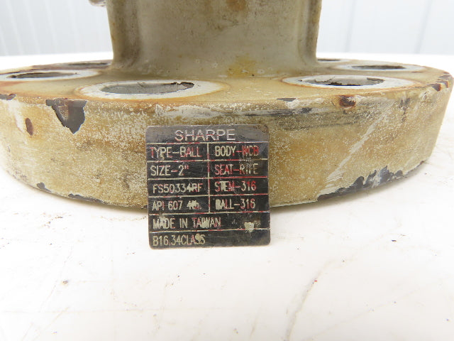 Sharpe FS50334RF WCB Steel 2pc Ball Valve 2" Flanged Class 300 Full Port