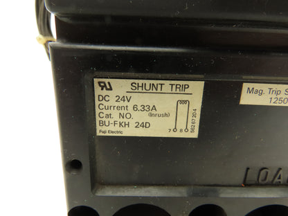 Fuji Electric BUJSA2250 Circuit Breaker 250A 2 Pole 250VDC 480VAC Shunt Trip