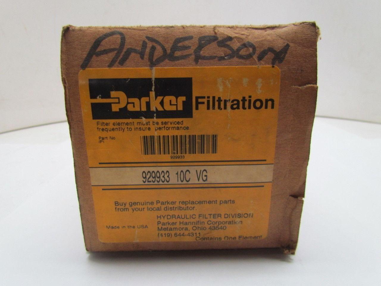 Parker 929933 10C VG Hydraulic Filter Element