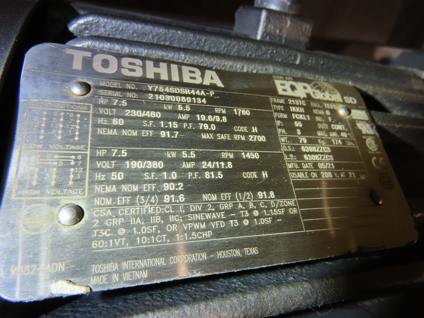 Hytrol BPC 43"x 67' Slider Bed Belt Conveyor 7.5Hp 3PH LH Center Drive 80fpm