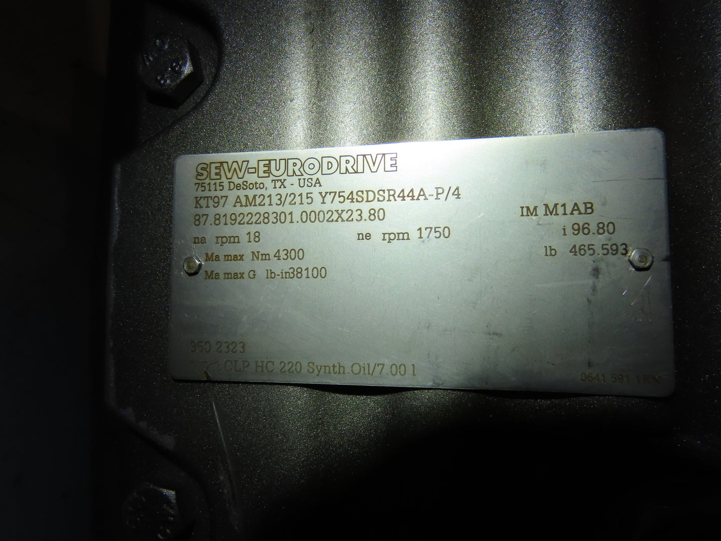 Hytrol BPC 43"x 67' Slider Bed Belt Conveyor 7.5Hp 3PH LH Center Drive 80fpm