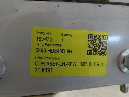 Hytrol BPC 43"x 67' Slider Bed Belt Conveyor 7.5Hp 3PH LH Center Drive 80fpm