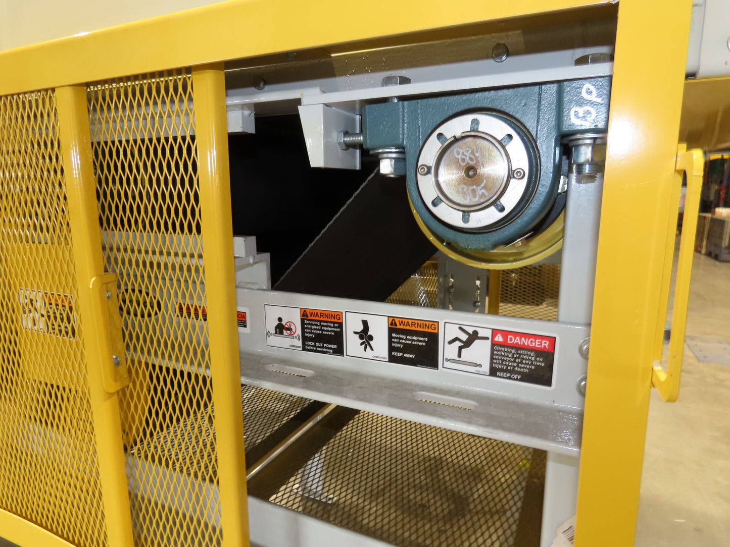 Hytrol BPC 43"x 67' Slider Bed Belt Conveyor 7.5Hp 3PH LH Center Drive 80fpm