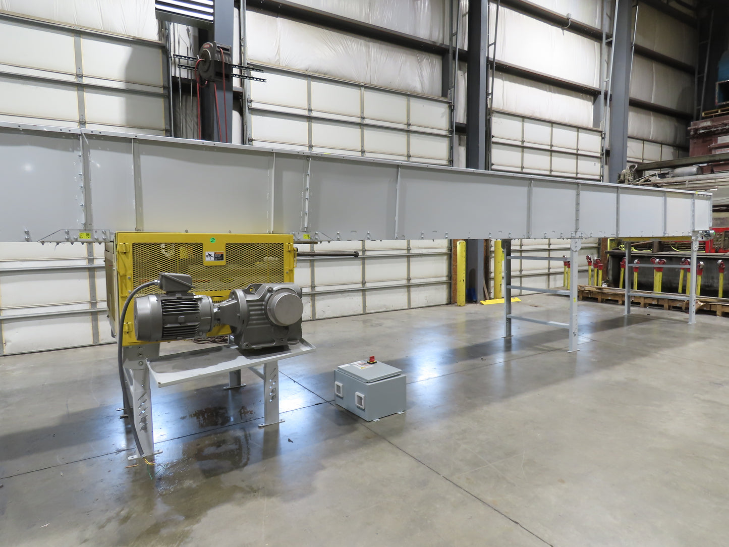 Hytrol BPC 43"x 67' Slider Bed Belt Conveyor 7.5Hp 3PH LH Center Drive 80fpm