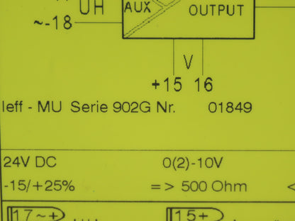 Muller Ziegler 902G Measuring Transducer IEFF-MU 0-1A AC/DC eff 20mA/10V