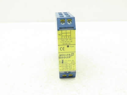 Muller Ziegler 902G Measuring Transducer IEFF-MU 0-1A AC/DC eff 20mA/10V