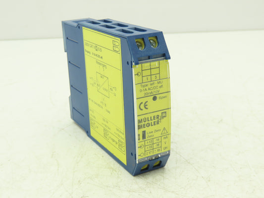 Muller Ziegler 902G Measuring Transducer IEFF-MU 0-1A AC/DC eff 20mA/10V