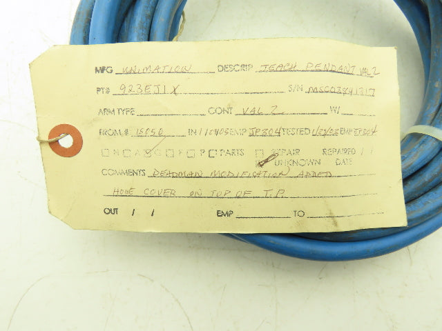 Westinghouse Unimation 923 EJ1X Robot Teach Pendant With Cable & Deadman Switch