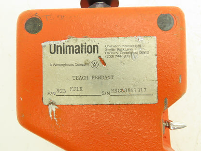 Westinghouse Unimation 923 EJ1X Robot Teach Pendant With Cable & Deadman Switch