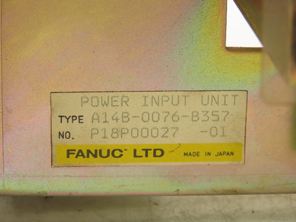 Fanuc A14B-0076-B357 Power Input Unit & Servo Add On Module