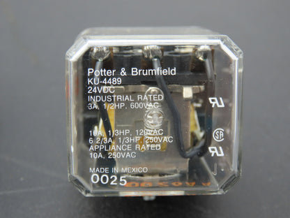 Potter & Brumfield KU-4489 Pilot Cube Relay 24V Coil 3A 150VDC Lot of 5