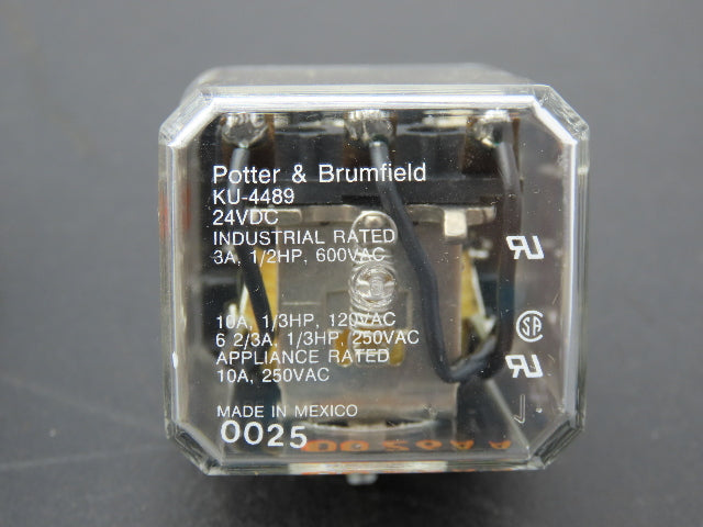 Potter & Brumfield KU-4489 Pilot Cube Relay 24V Coil 3A 150VDC Lot of 5