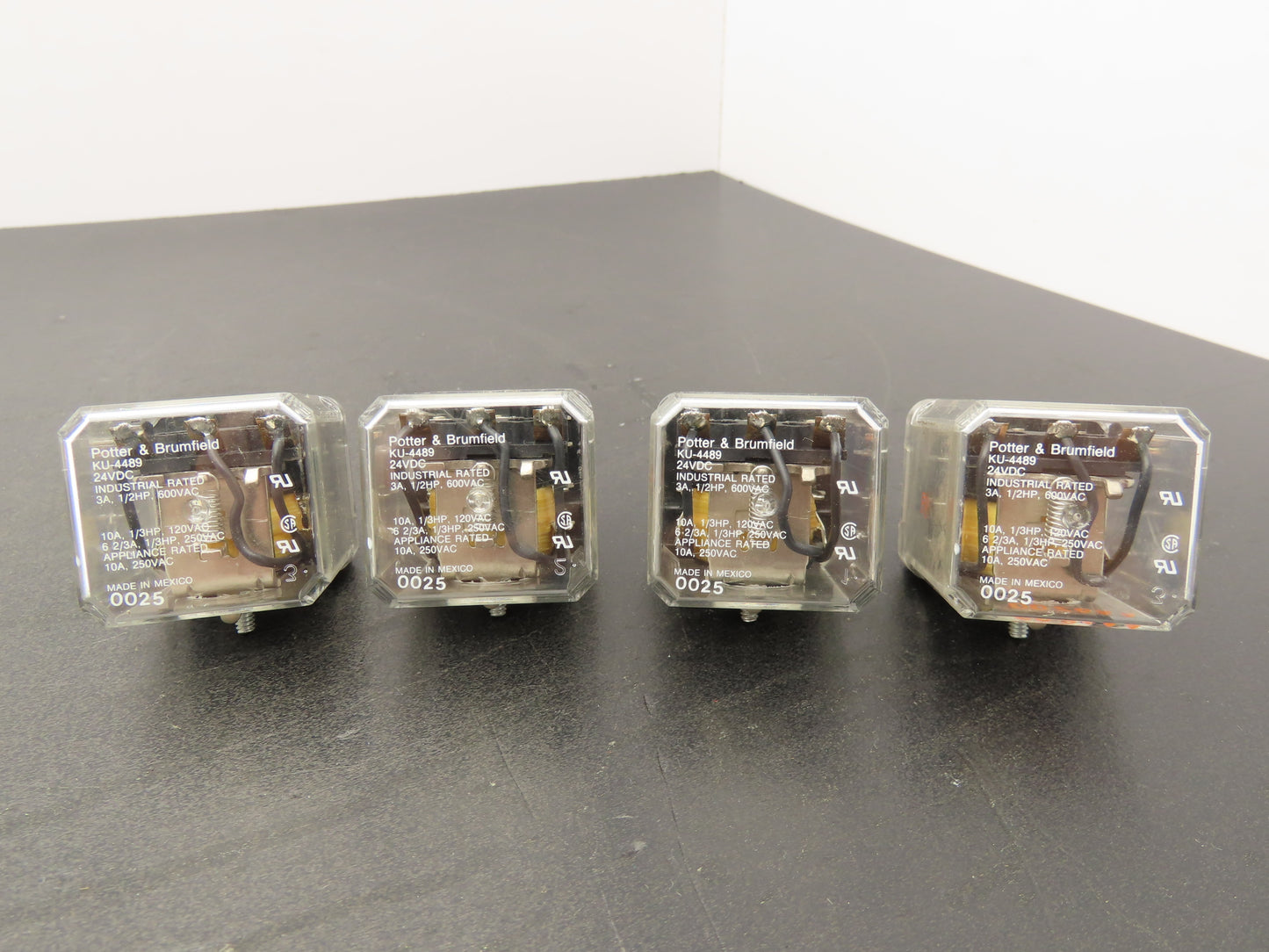 Potter & Brumfield KU-4489 Pilot Cube Relay 24V Coil 3A 150VDC Lot of 4