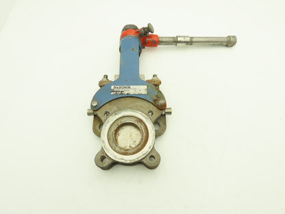 DeZurik Fig. KLS 3" Stainless Knife Gate Valve Lug Style Rising Stem Metal Seat