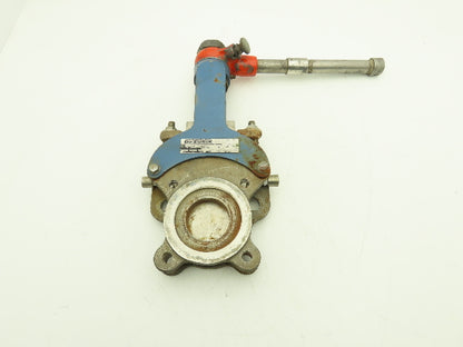 DeZurik Fig. KLS 3" Stainless Knife Gate Valve Lug Style Rising Stem Metal Seat