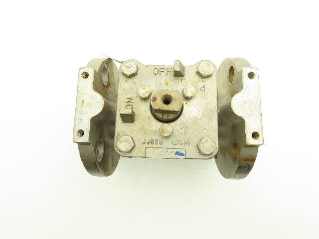 Tufline 9T3290 2" Flanged CF8M Stainless Steel Plug Valve PTFE Seat