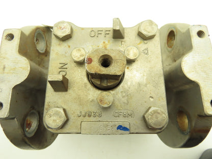 Tufline 9T3290 2" Flanged CF8M Stainless Steel Plug Valve PTFE Seat