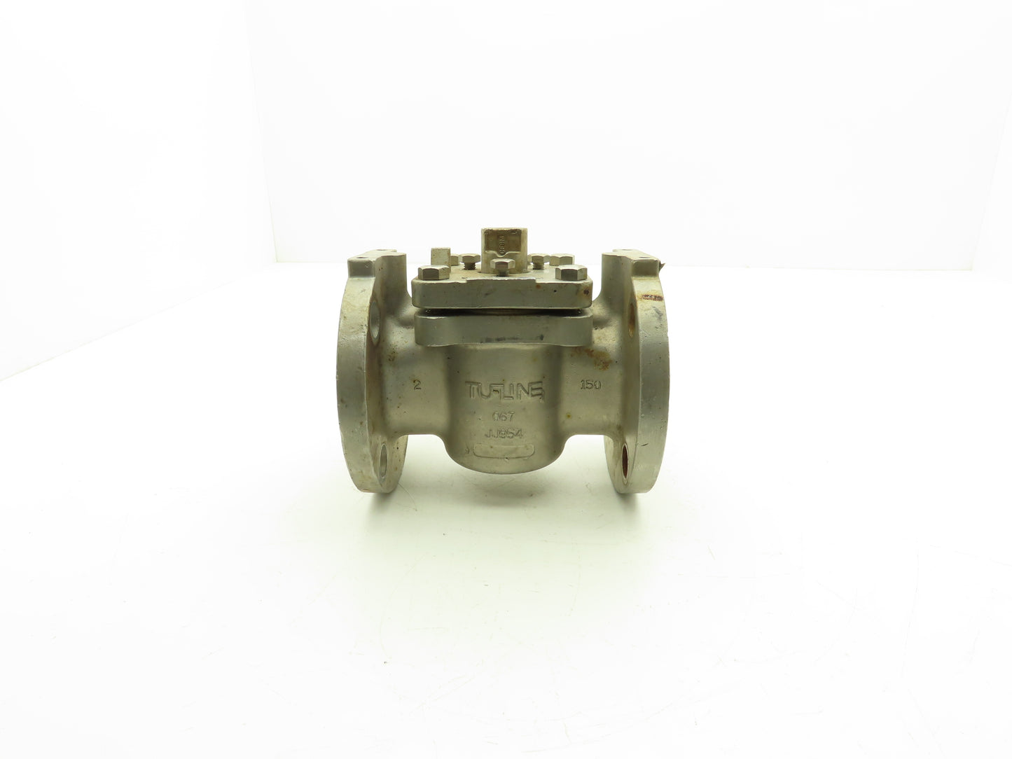 Tufline 9T3290 2" Flanged CF8M Stainless Steel Plug Valve PTFE Seat
