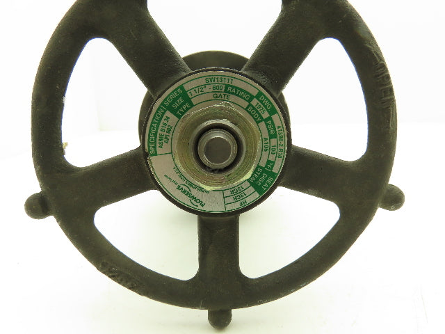 Flowserve 41386-2 R10 Gate Valve 1-1/2" Socket Weld 1975psi Cast Iron