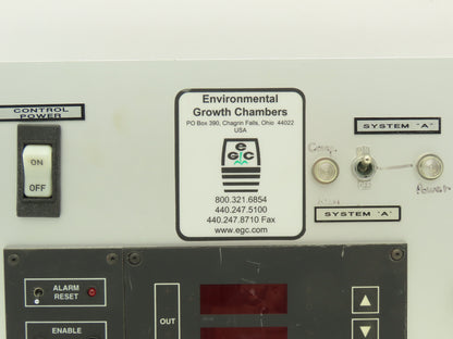 Environmental Growth Chambers G Series HMI Control Panel With Digital Display