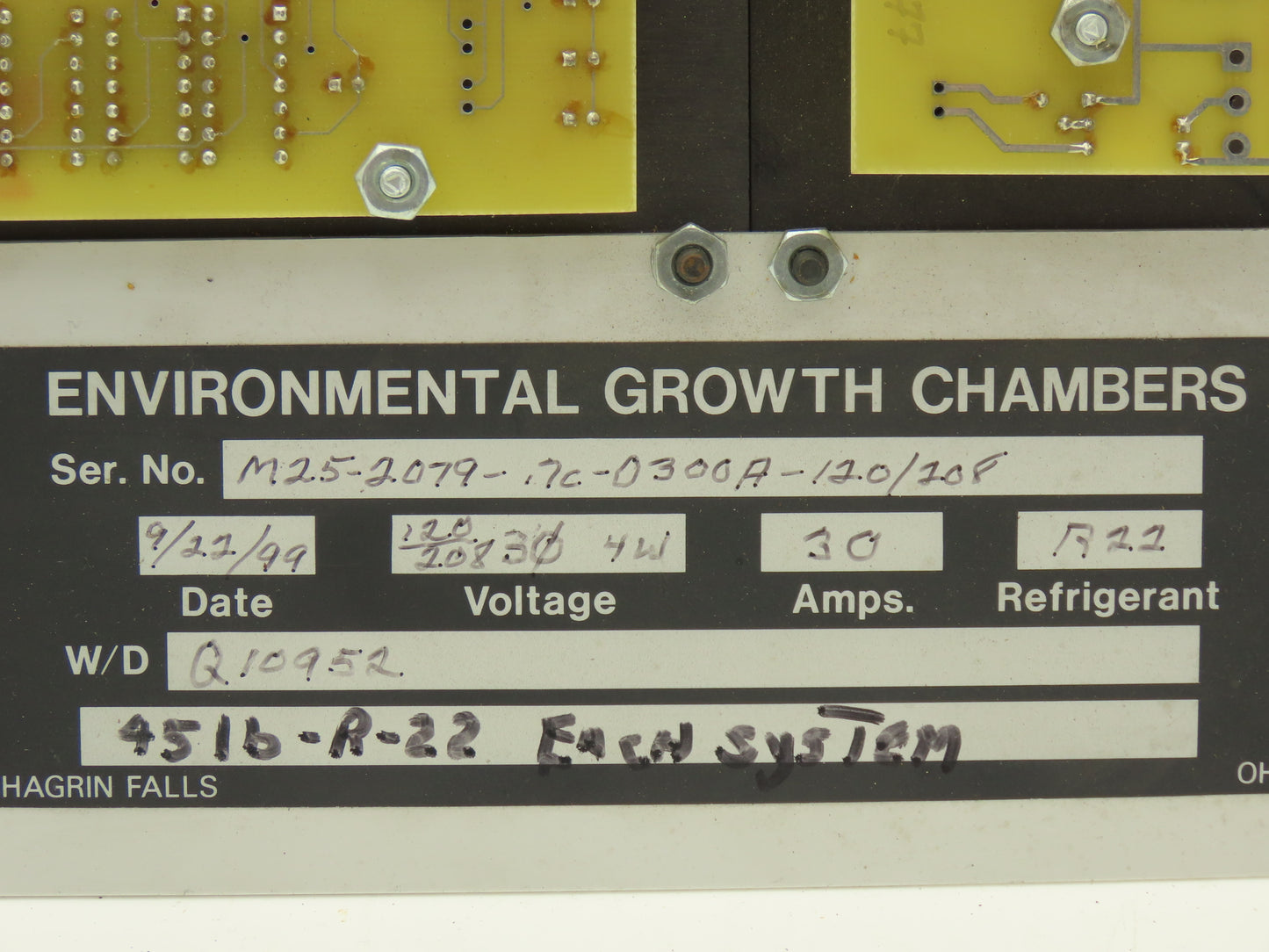 Environmental Growth Chambers G Series HMI Control Panel With Digital Display