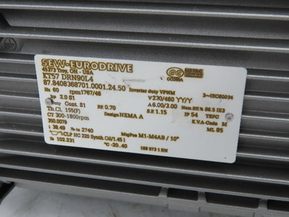 Sew Eurodrive KT57 DRN90L4 38.49 Gearmotor Drive 2Hp 230/460V 3PH 46rpm