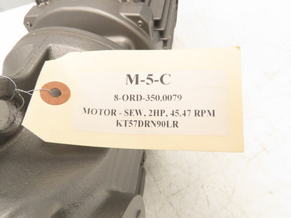 Sew Eurodrive KT57 DRN90L4 38.49 Gearmotor Drive 2Hp 230/460V 3PH 46rpm